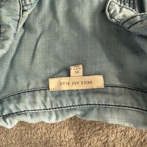 Light Blue Chambray Top